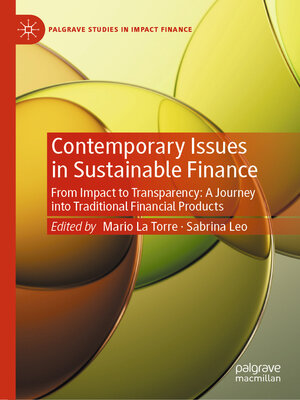 cover image of Contemporary Issues in Sustainable Finance